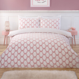 Bow Trellis Fleece Duvet Set