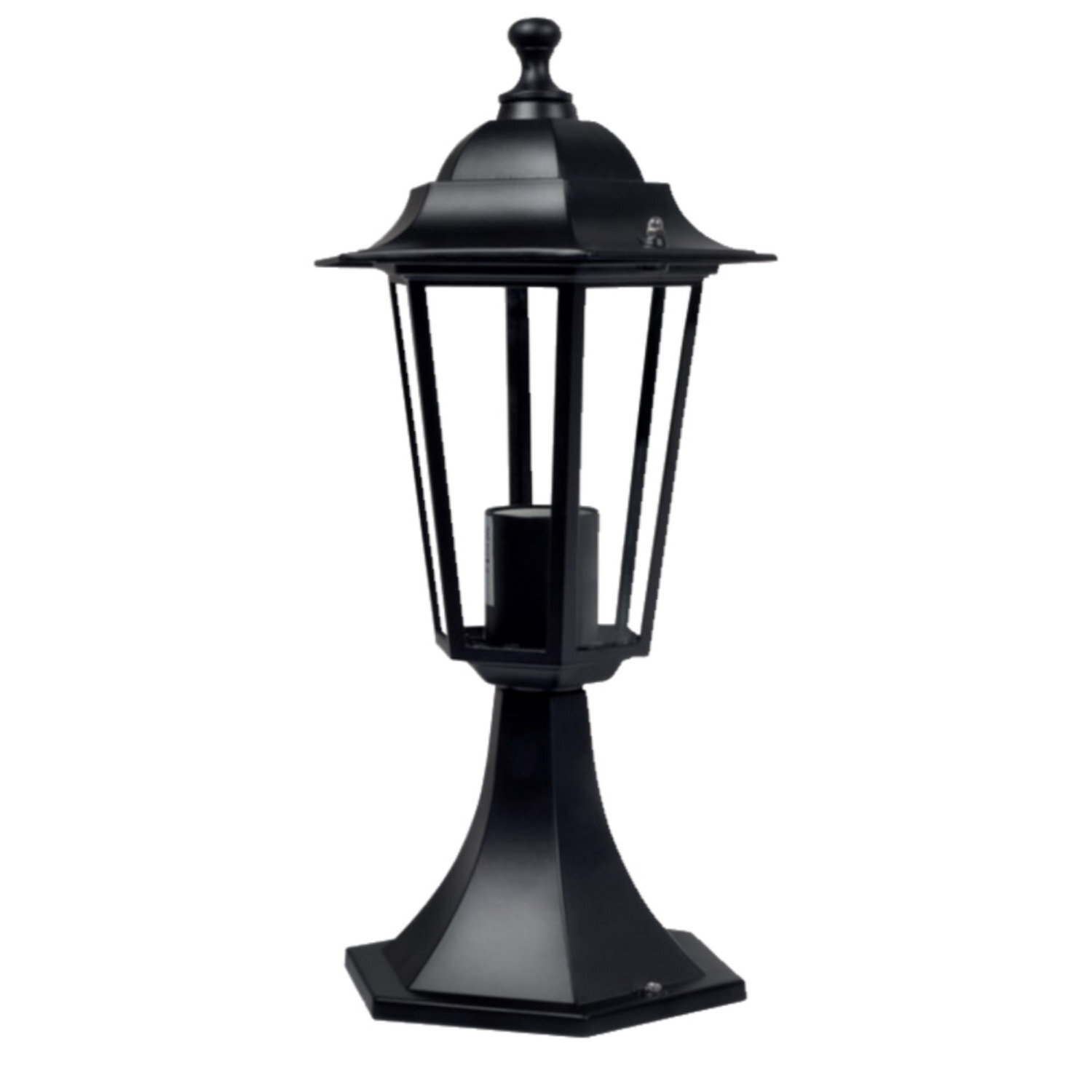 First Choice Lighting Cumbria Outdoor Post Light - Black & Clear