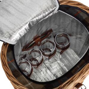 Wicker Oval Ravenstor Fitted Cool Bag Drinks Picnic Basket