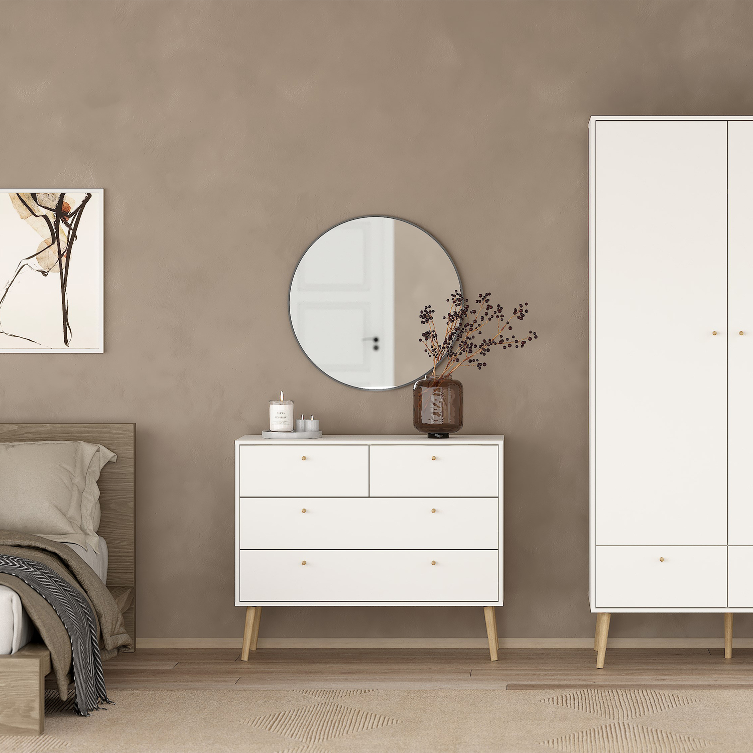 Furniture To Go White Cumbria Chest 2 + 2 Drawers - Matt - Melamine - Image 4