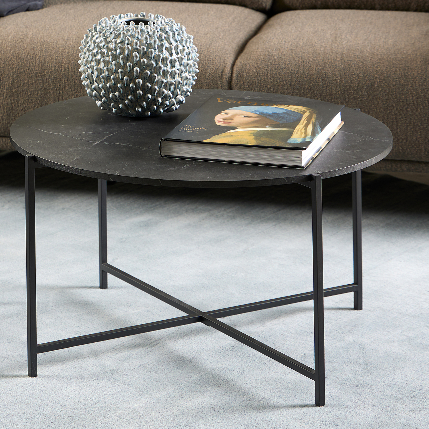 Furniture To Go Lamoine Round Coffee Table Matt Black - Image 4