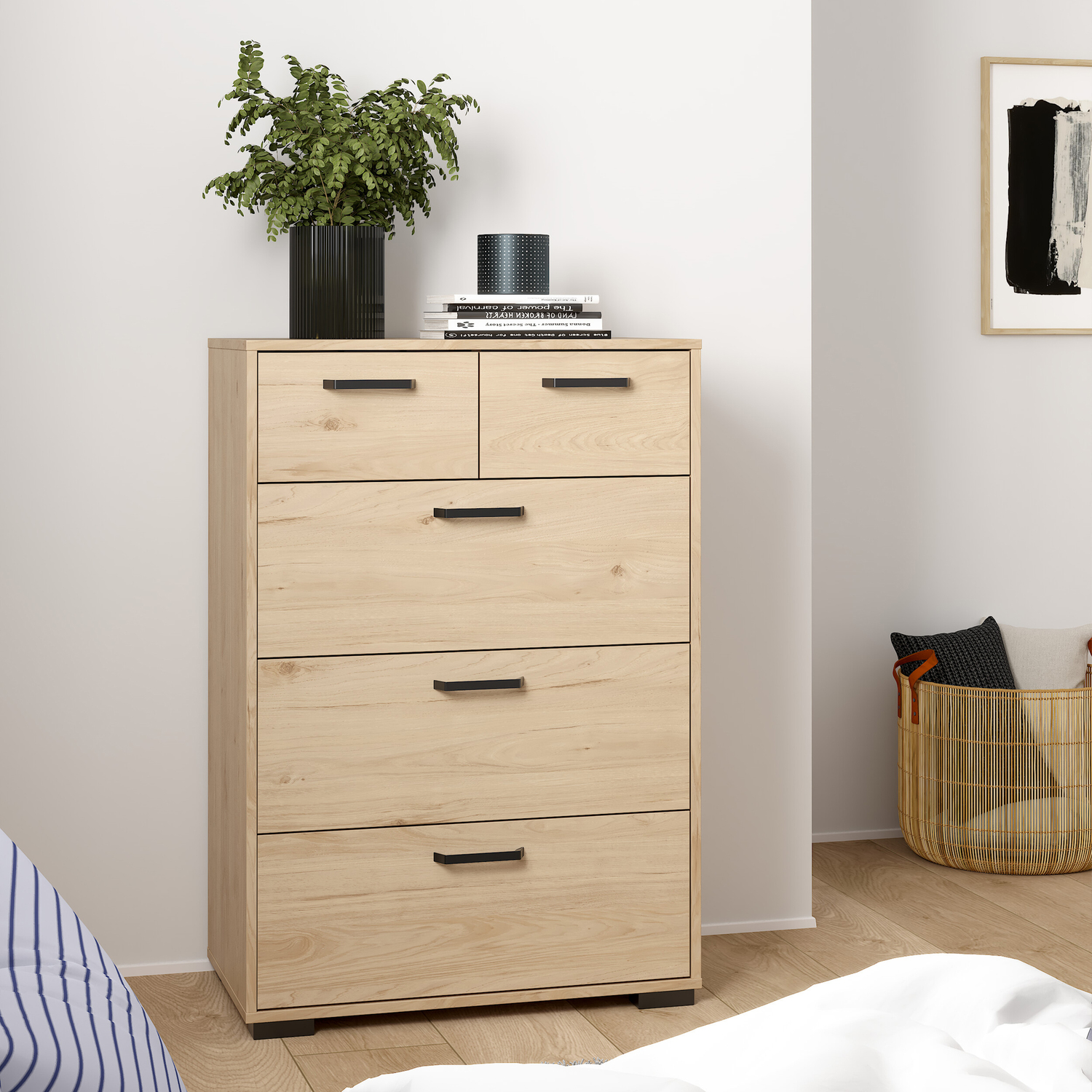 Furniture To Go Sofia Chest 3 2 Drawers - Jackson Hickory