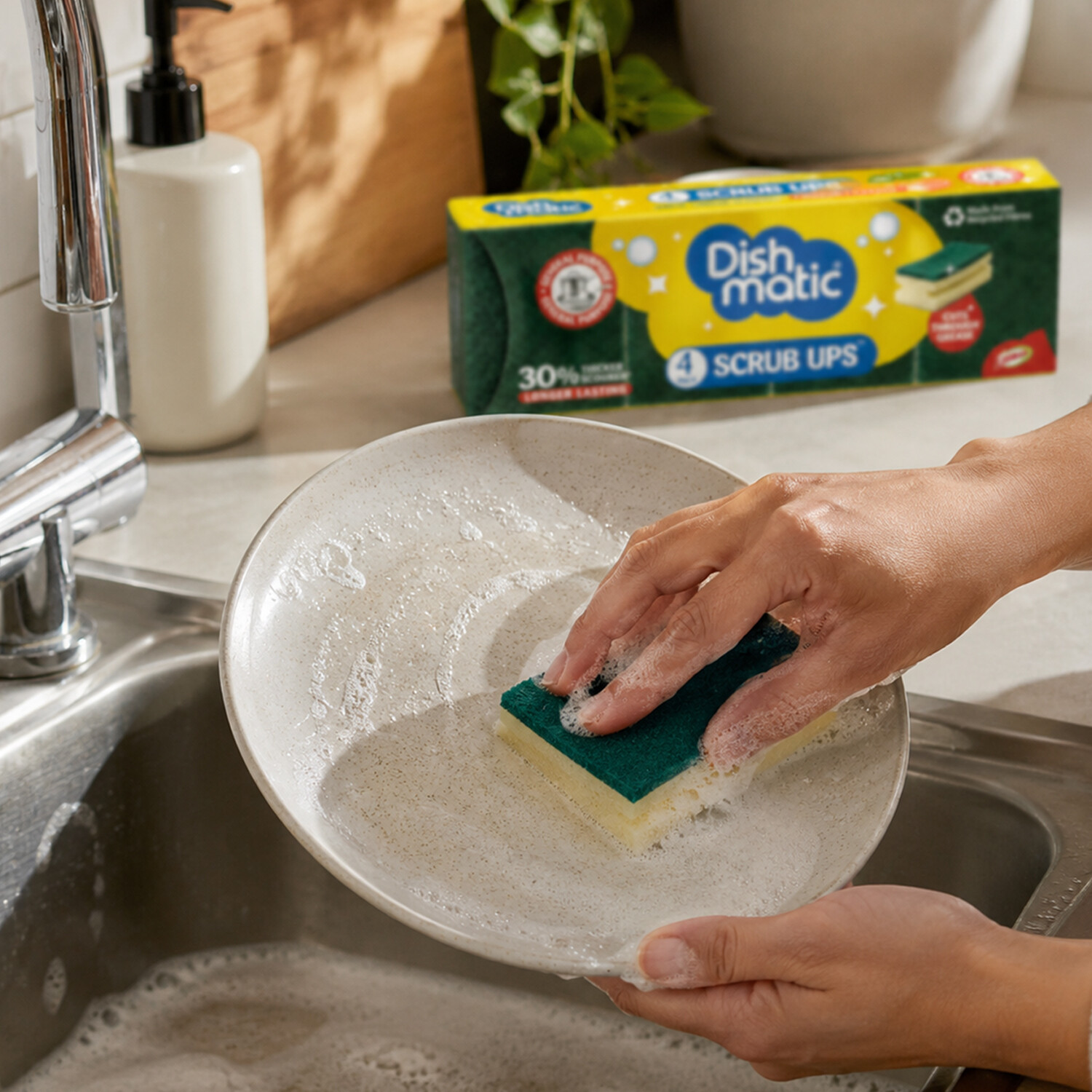 Image of Pack of 4 Dishmatic Scrub Ups&hellip;