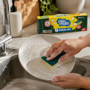 Pack of 4 Dishmatic Scrub Ups Sponge Scourers