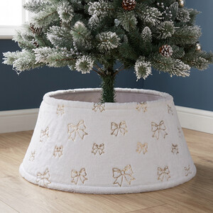 Gold Sparkly Bow Tree Skirt