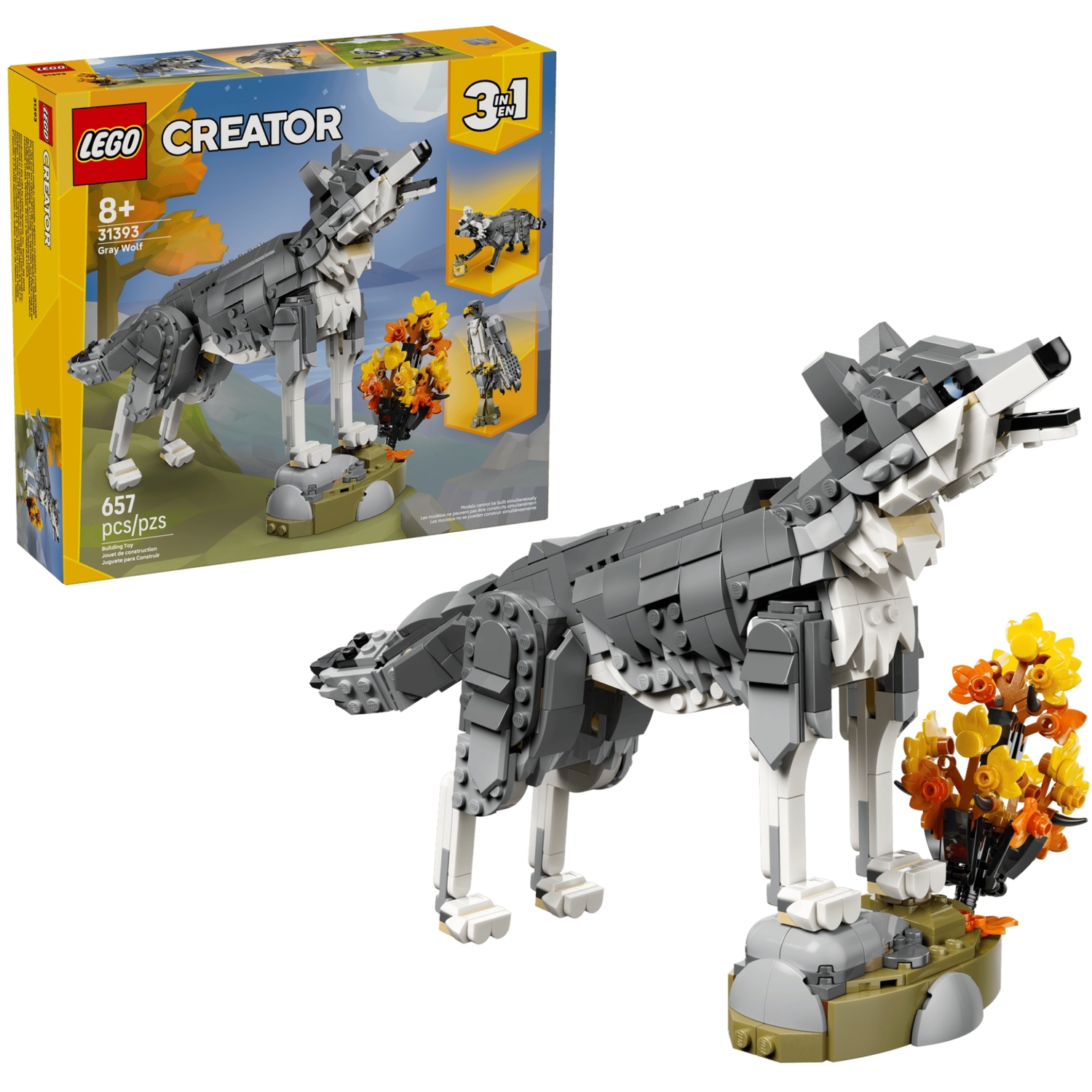 Lego Forest Animals: Gray Wolf 31393 - Image 6