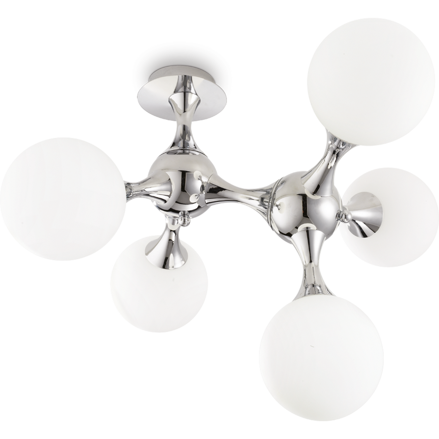 Ideal Lux Lighting Nodi Ceiling Light Chrome - Chrome
