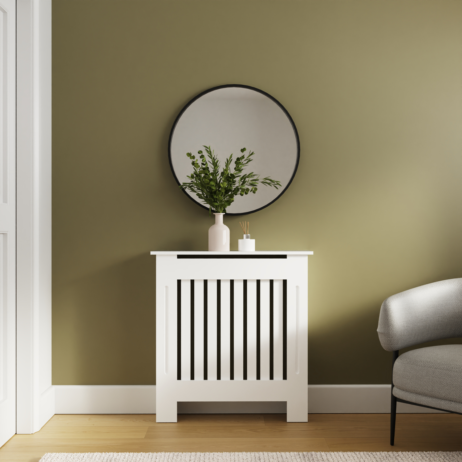 Gfw Harrison Small Radiator Cover White, White - Image 5