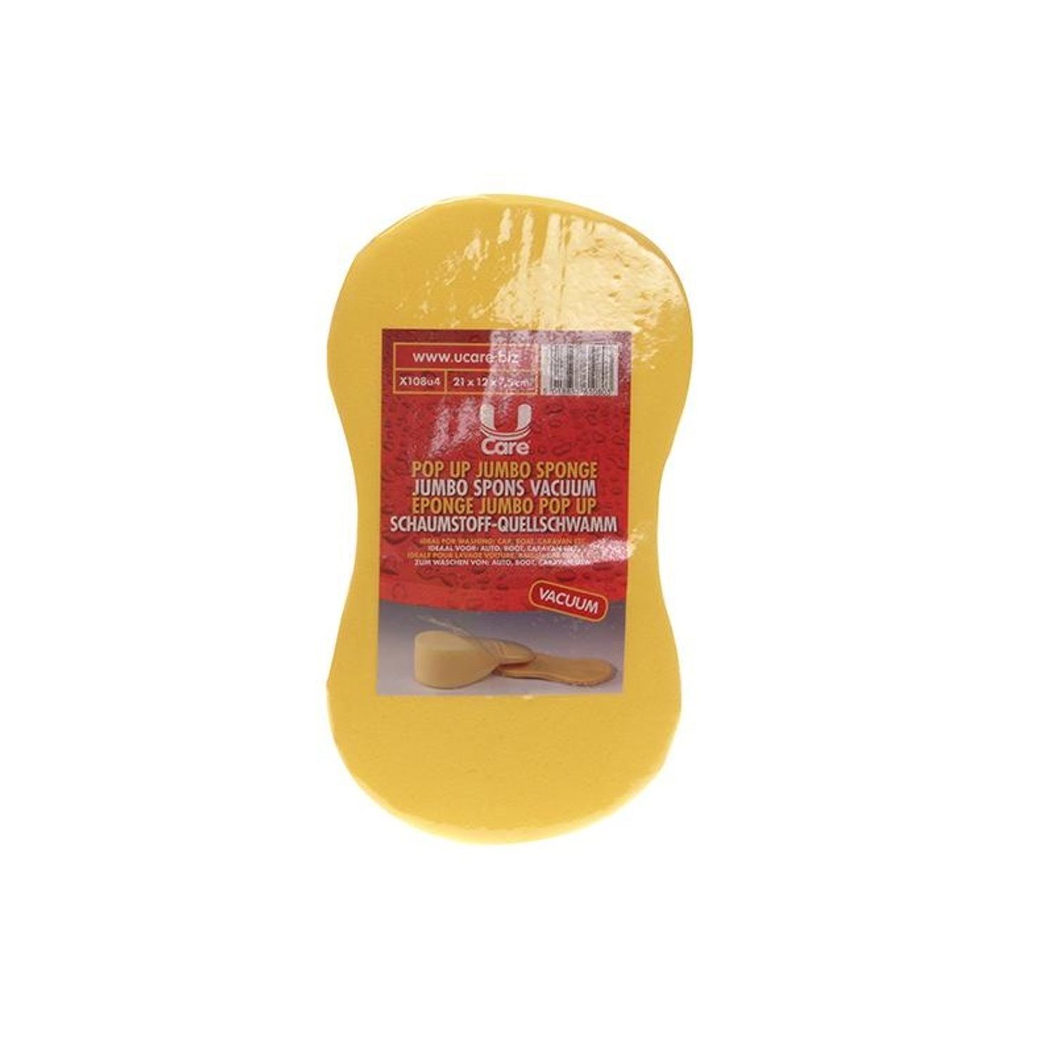 U-Care Pop-Up Jumbo Sponge - Vacuum Packed - Multi Colour