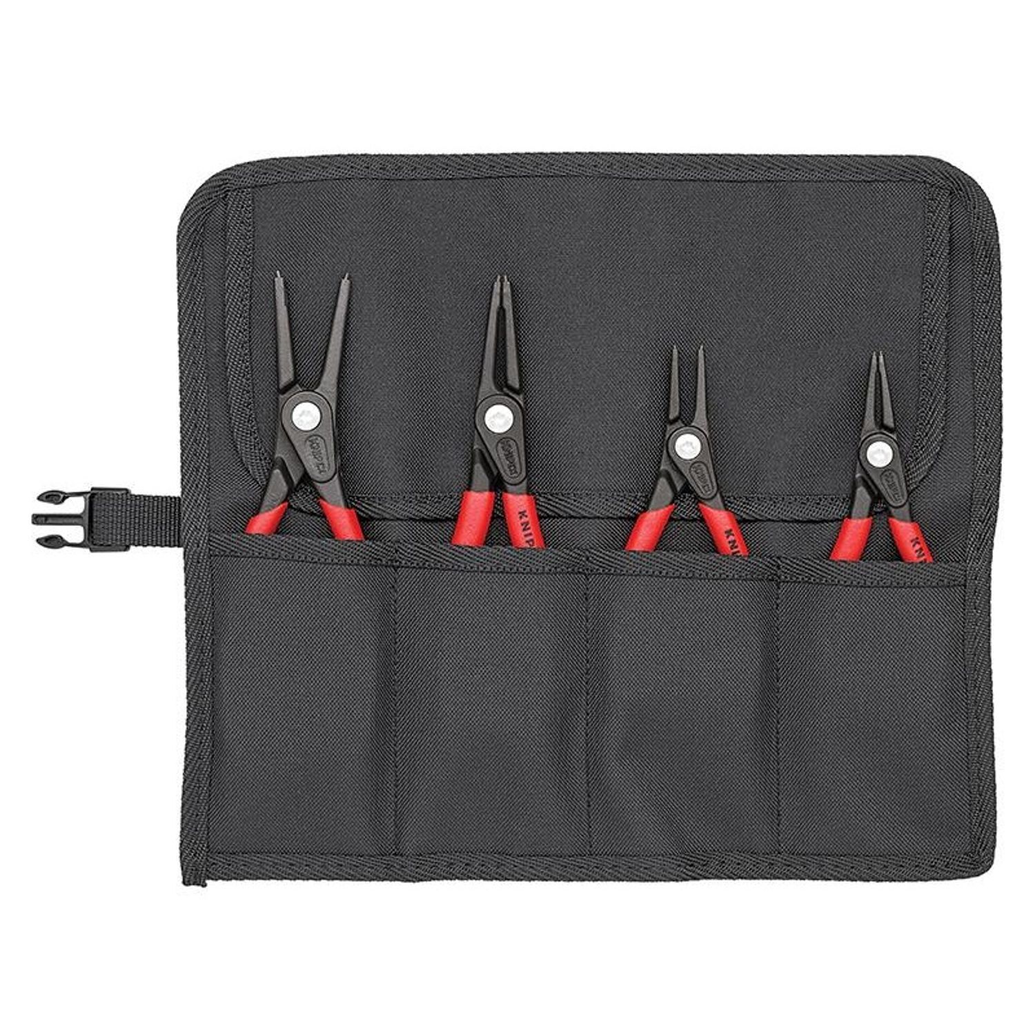 Knipex Precision Circlip Pliers Set In Roll, 4 Piece - Multi Colour