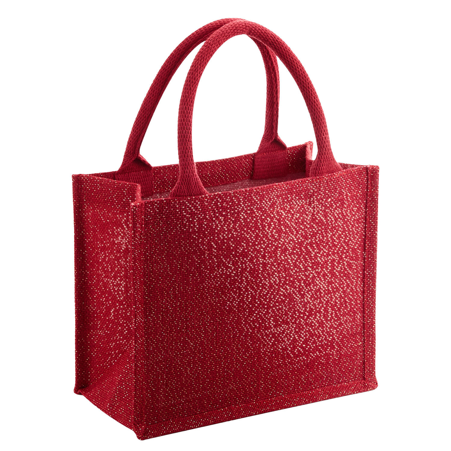 Westford Mill Shimmer Jute Mini Gift Bag B - Natural Gold