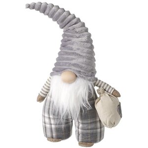 Grey Check Gonk with Hat Soft Toy