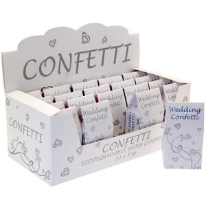 White & Silver Tissue Confetti 10 Pack