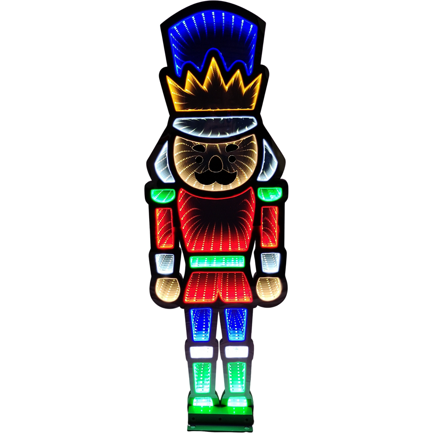 B&Q -  74Cm Infinity Light Up Christmas Nutcracker Decoration With Multi Coloured Leds On Metal Base - Image 5