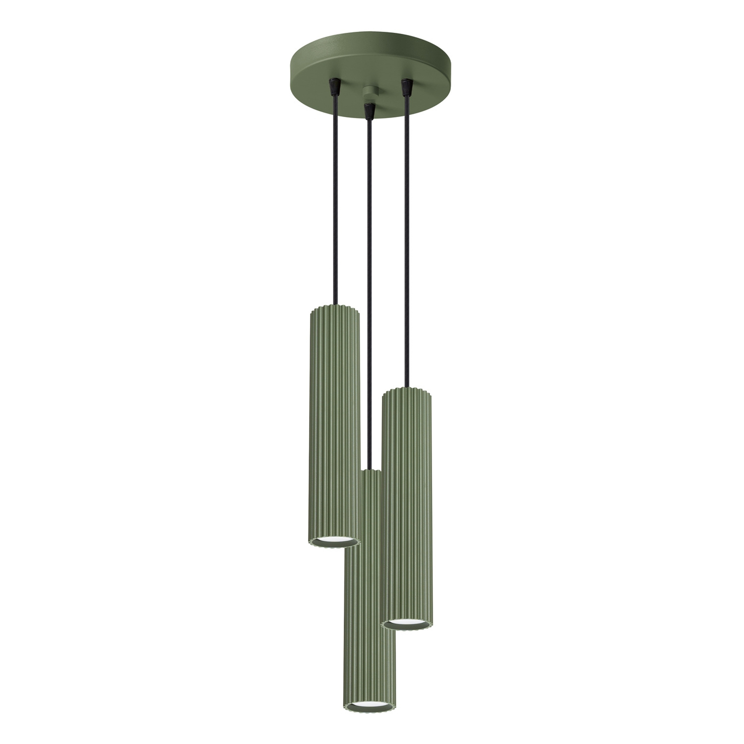 Sollux Lighting Pendant Lamp Karbon 3P Olive Green - Olive Green