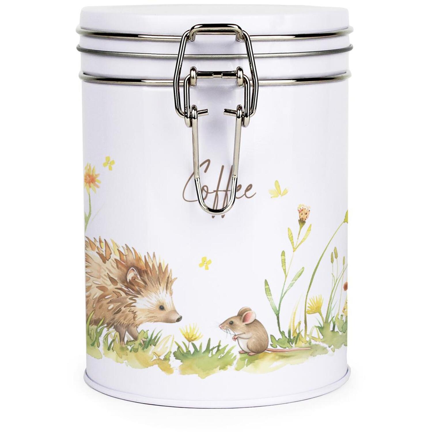 Purely Home Hedgehog & Mouse Clip-Lid Kitchen Storage Canister - Coffee - Image 3