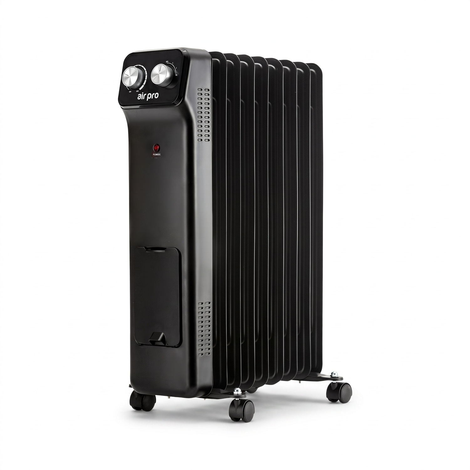Air Pro Black 1500W 7 Fin Oil Filled Radiator, Portable Electric Heater For 15M² - Image 2