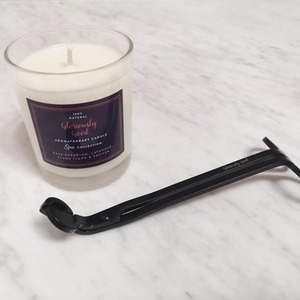 Rose Geranium Aromatherapy Candle and Wick Trimmer Set
