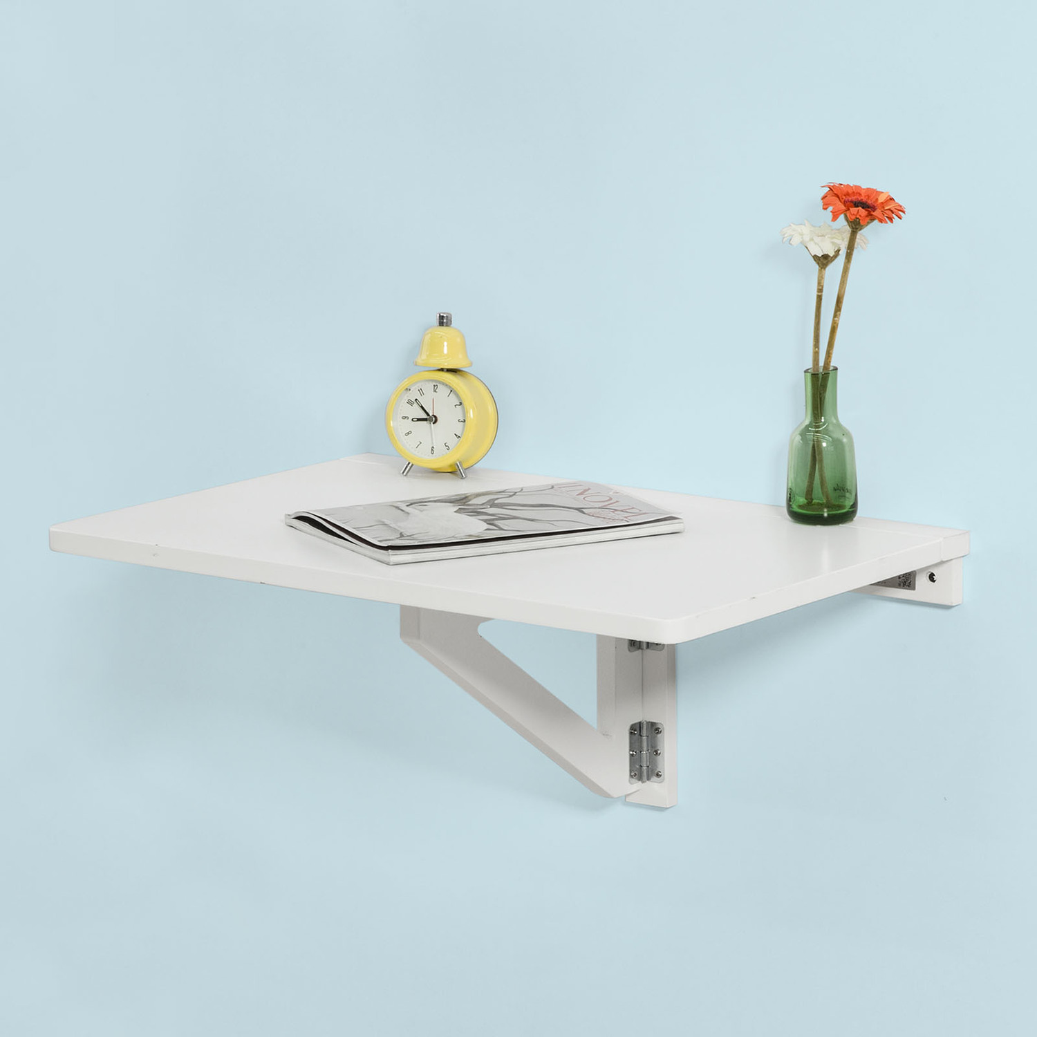 Sobuy Folding Wall-mounted Drop-leaf Table Kitchen Dining Table - White