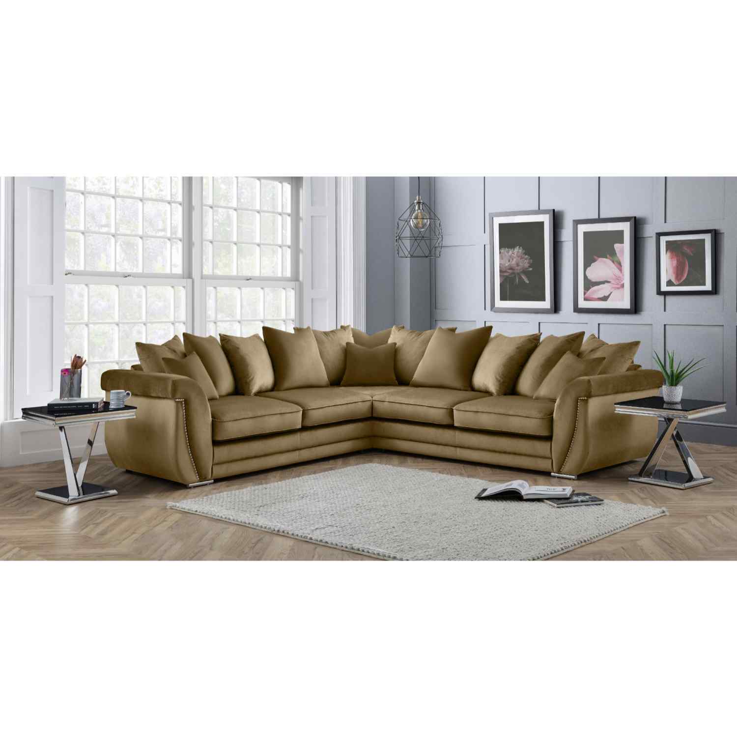 Simply Eleganza - Luca Scatterback Large Corner Sofa  - Parchment thumbnail