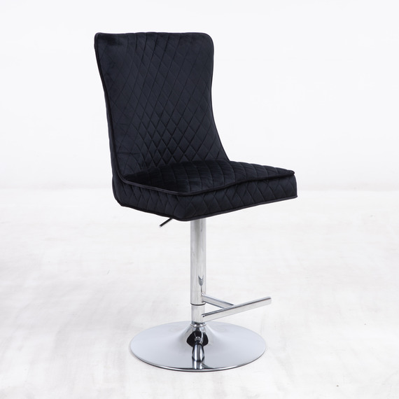 Angela x2 Velvet Fabric Bar Stool 