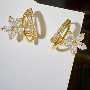 Flower Hooped Earrings