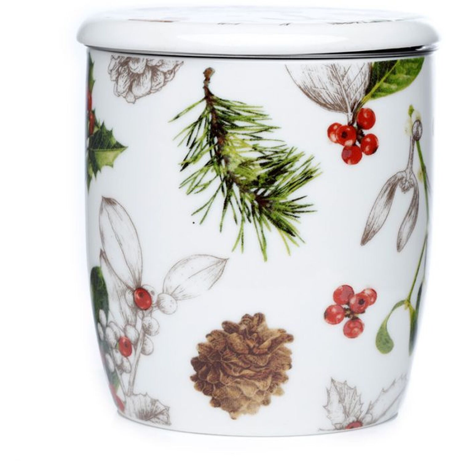Image of Winter Botanicals Porcelain Infuser Mug Set&hellip;