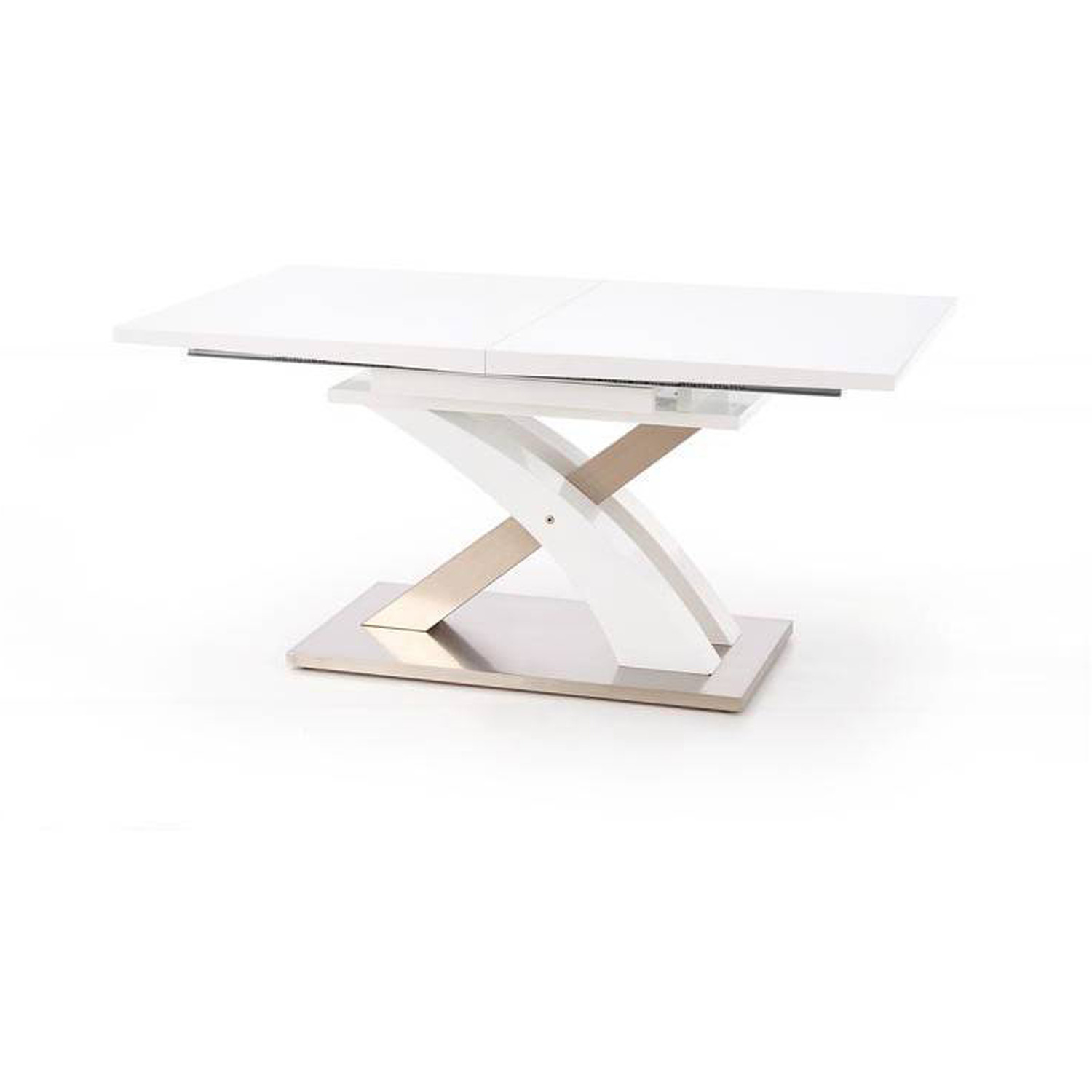 Extending Dining Table White Gloss  - White thumbnail