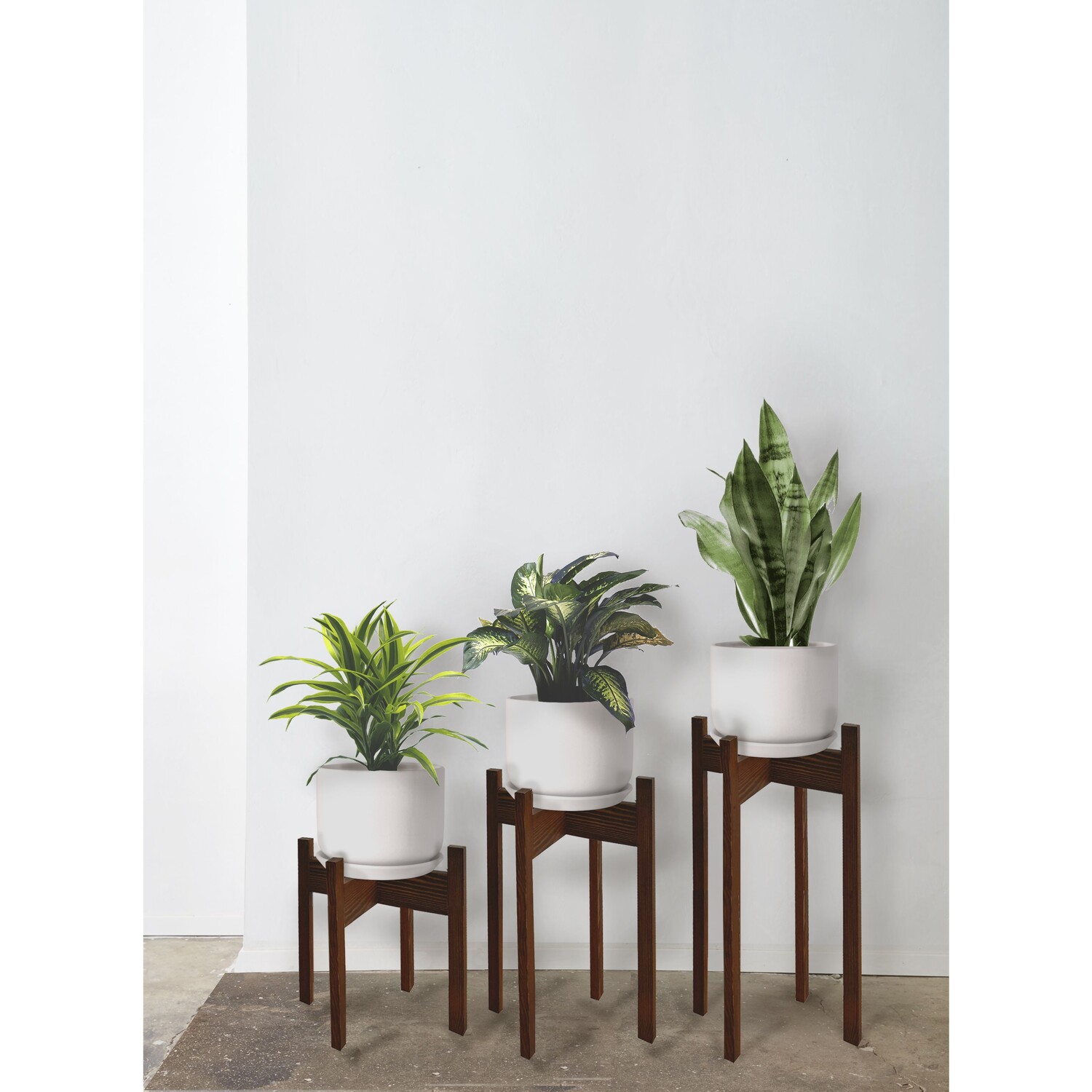 Florny 3 Pieces Plant Stand - Dark