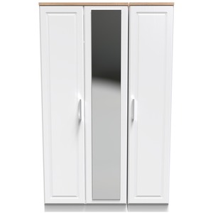 Emeley Ready Assembled 3 Door Mirrored Wardrobe