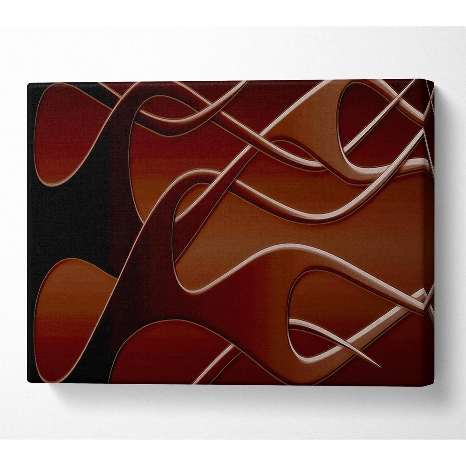 Wallart-Direct - Chocolate Flames Canvas Print Wall Art - Yellow / 101.6cm thumbnail