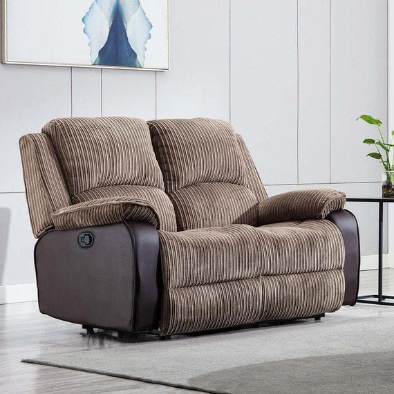 Postana High Back 2 Seater Sofa Fabric Recliner