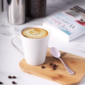 Porcelain White Coffee Mugs - Set of 12