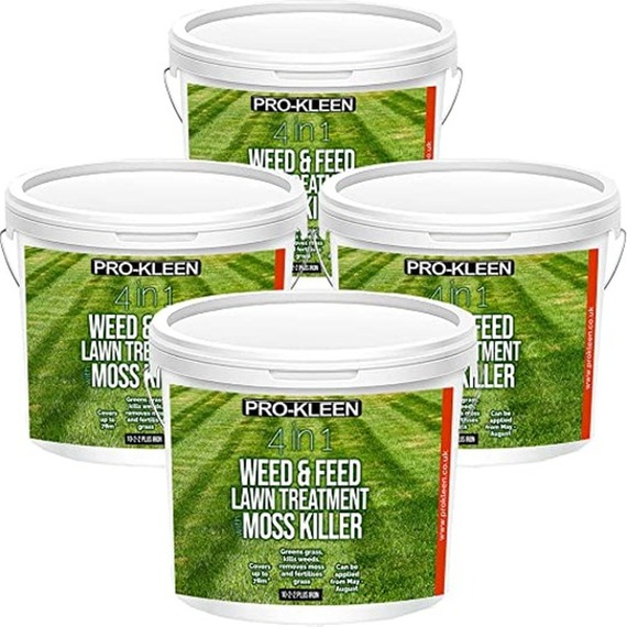 4 in 1 Weed and Feed Lawn Treatment with Moss Killer
