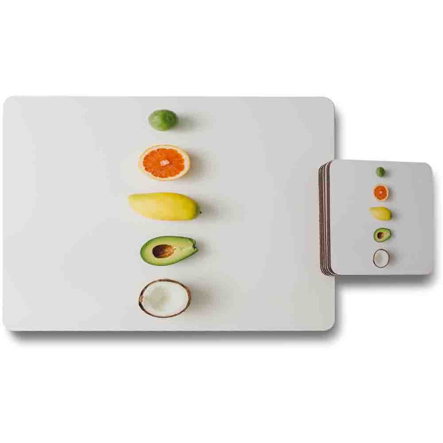 Image of Selection Of Fruit Placemat Coaster Set&hellip;