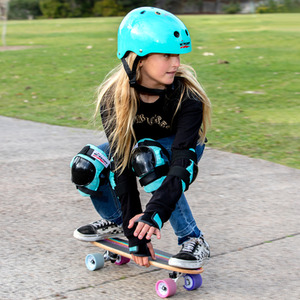 Wipeout Dry Erase Kids Teal Blue Bike Helmet