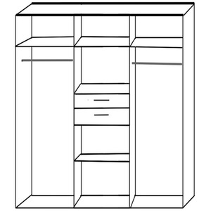 Diver Oak 6 Door Wardrobe