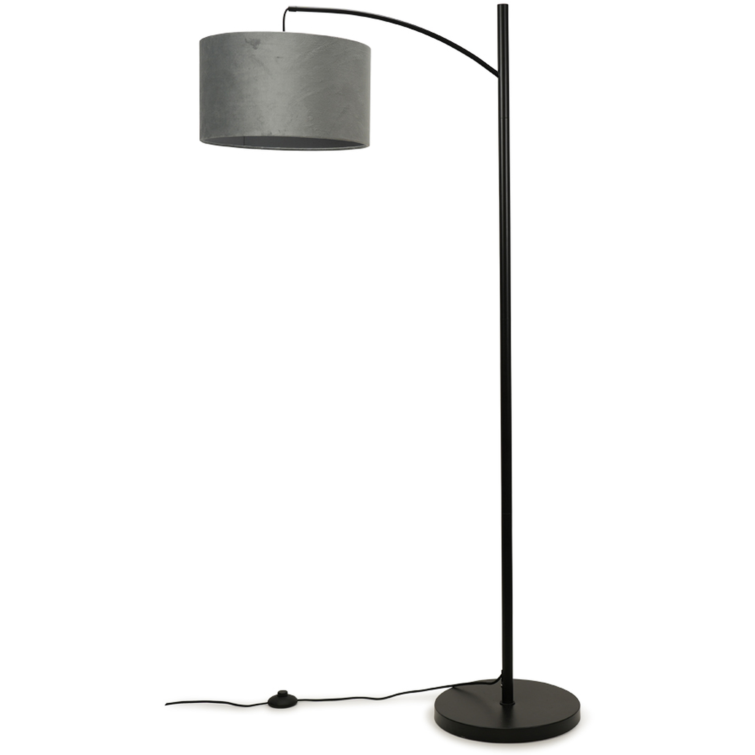 Image of Preto Black Metal Curved Floor Lamp&hellip;