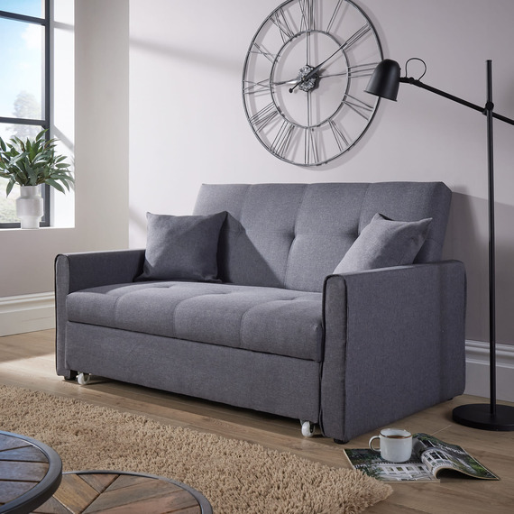 Home Source Charleston Pull Out Linen Sofa Bed