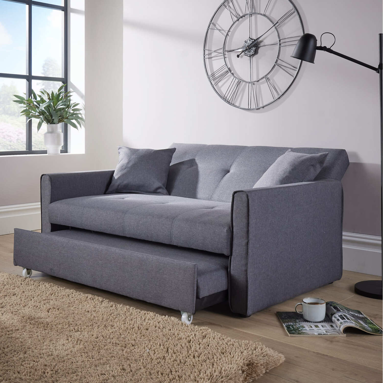 Home Source Charleston Linen Sofa Bed