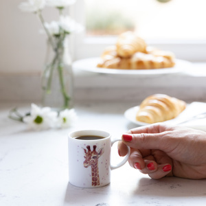 Set Of 6 Giraffe Espresso Cups
