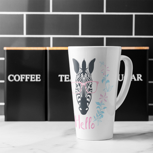 Hello Zebra Latte Mug