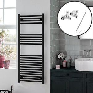 Bray Dual Fuel Heated Towel Rail, Straight