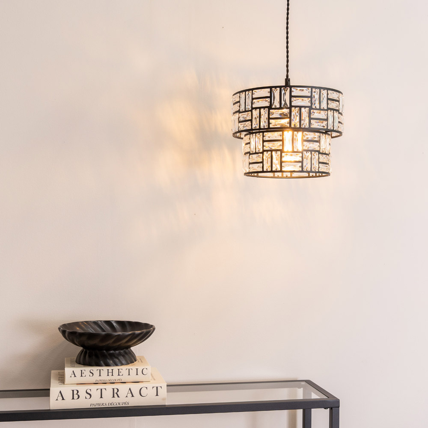 Elise Jewel Easy Fit Shade with LED - Black