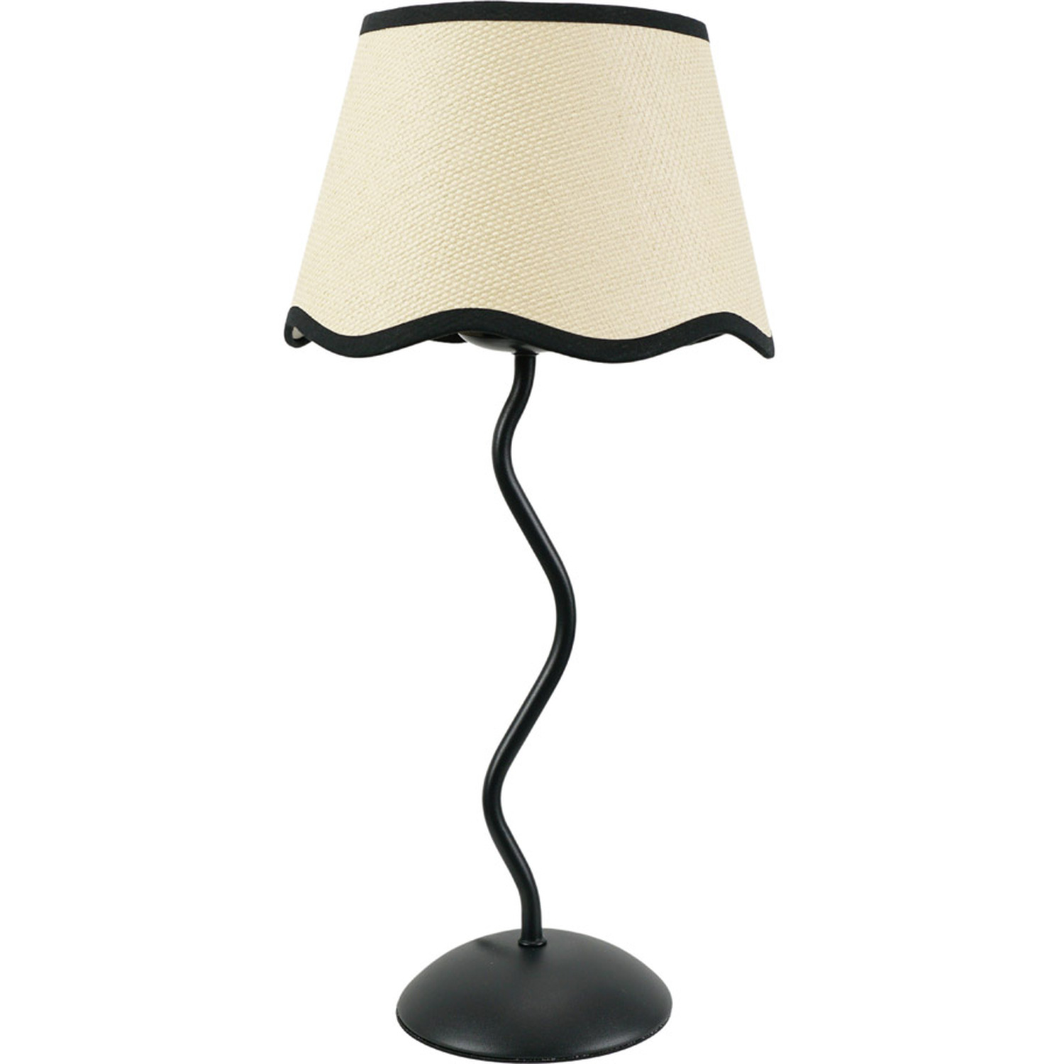 Image of Wiggle Black Metal Stem Table Lamp&hellip;