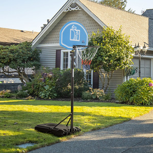 Blue HOMCOM Height Adjustable Basketball Hoop and Stand shot 6833283