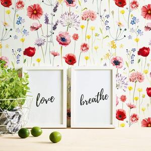 Contemporary Garden Flowers Wallpaper