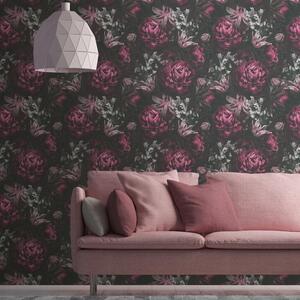 Romantic Floral Vinyl Wallpaper