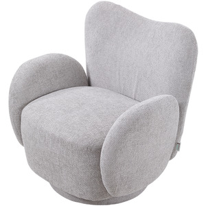 Comfort Chenille Upholstered Swivel Chair with Armrests