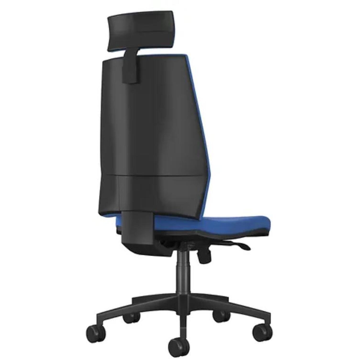 Rome Office Chair - Blue 76cm High Back Chair With Headrest